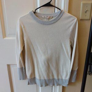 Pact S Contrast Sweater - white & grey